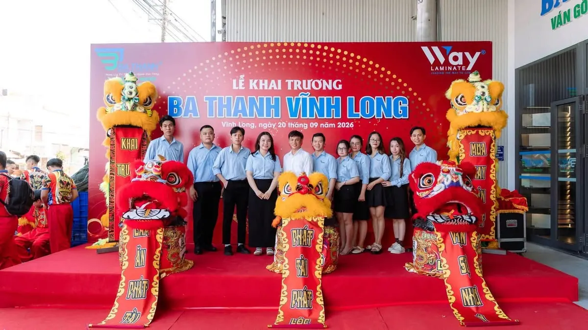 Đội ngũ Ba Thanh Vĩnh Long trong lễ khai trương ngày 20/09/2026
